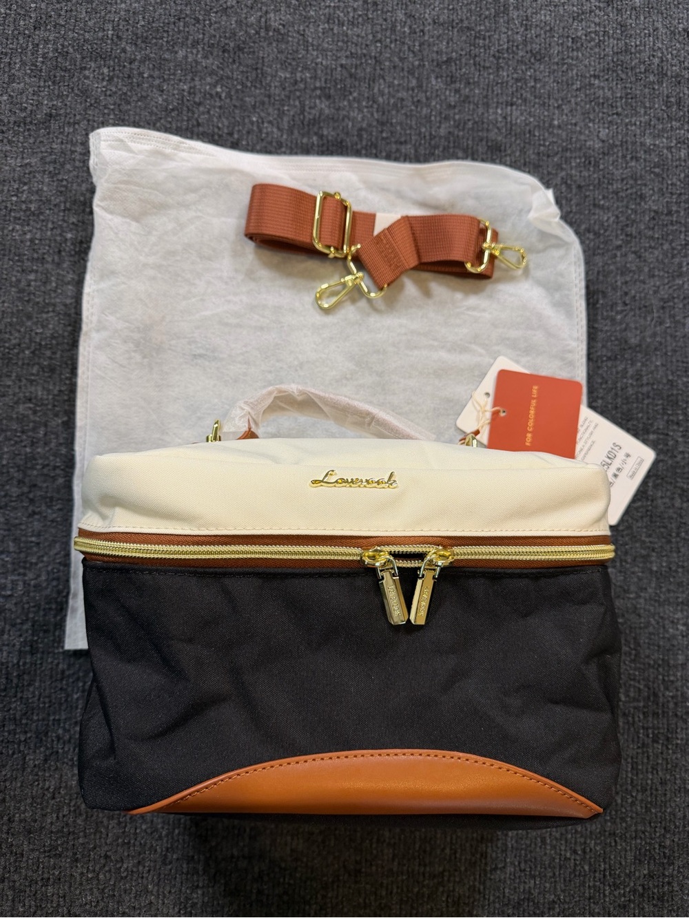 Lovevook lunchbox Two-Tone Black and Cream